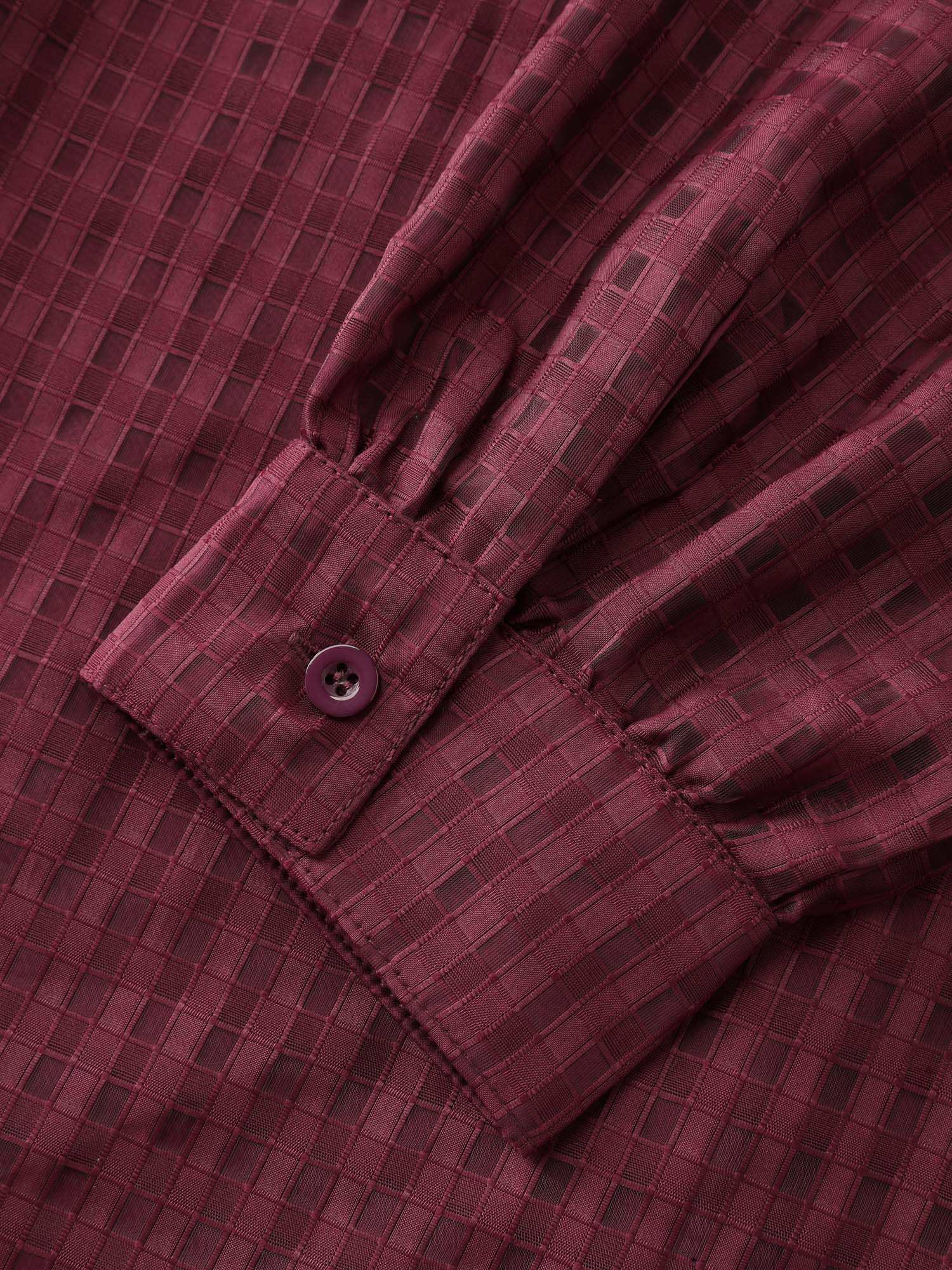 Belted Waist Textured Shirt Midi Dress