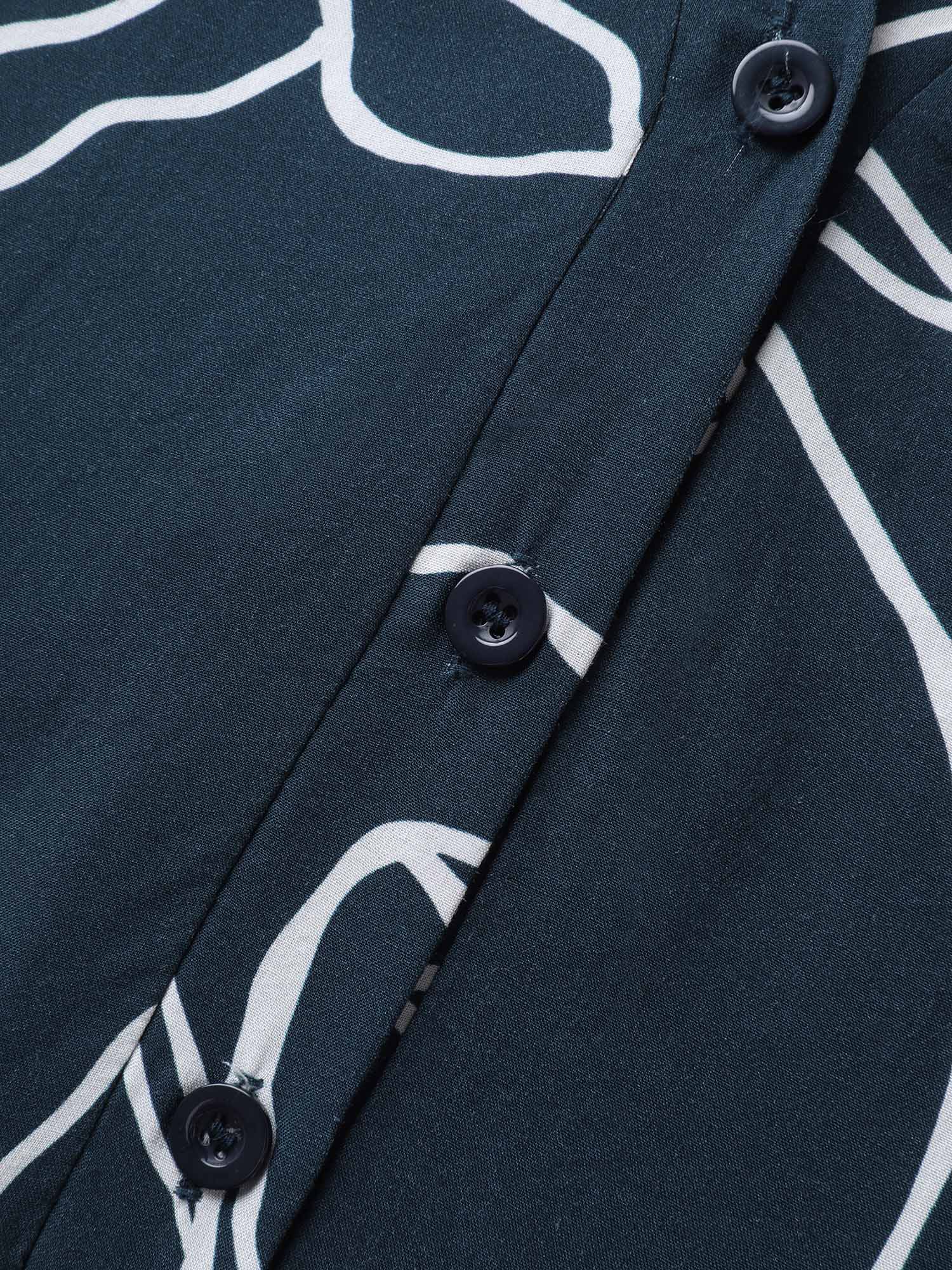 Floral Print Cinched Flared Knee-Length Dress