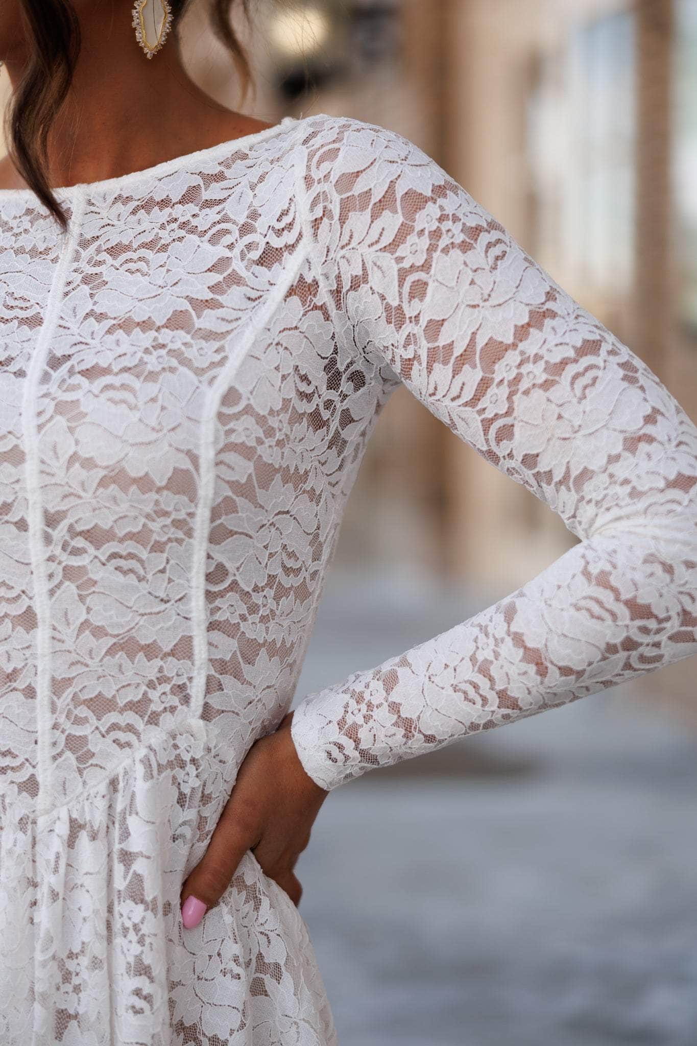 Forever Yours Lace Overlay Dress