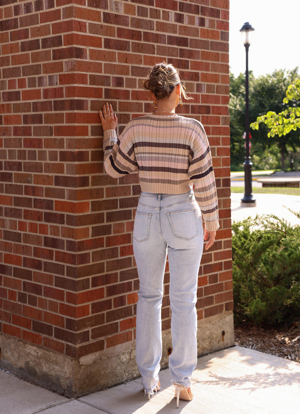 High Rise Stretch Straight Denim