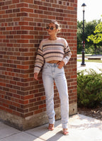 High Rise Stretch Straight Denim