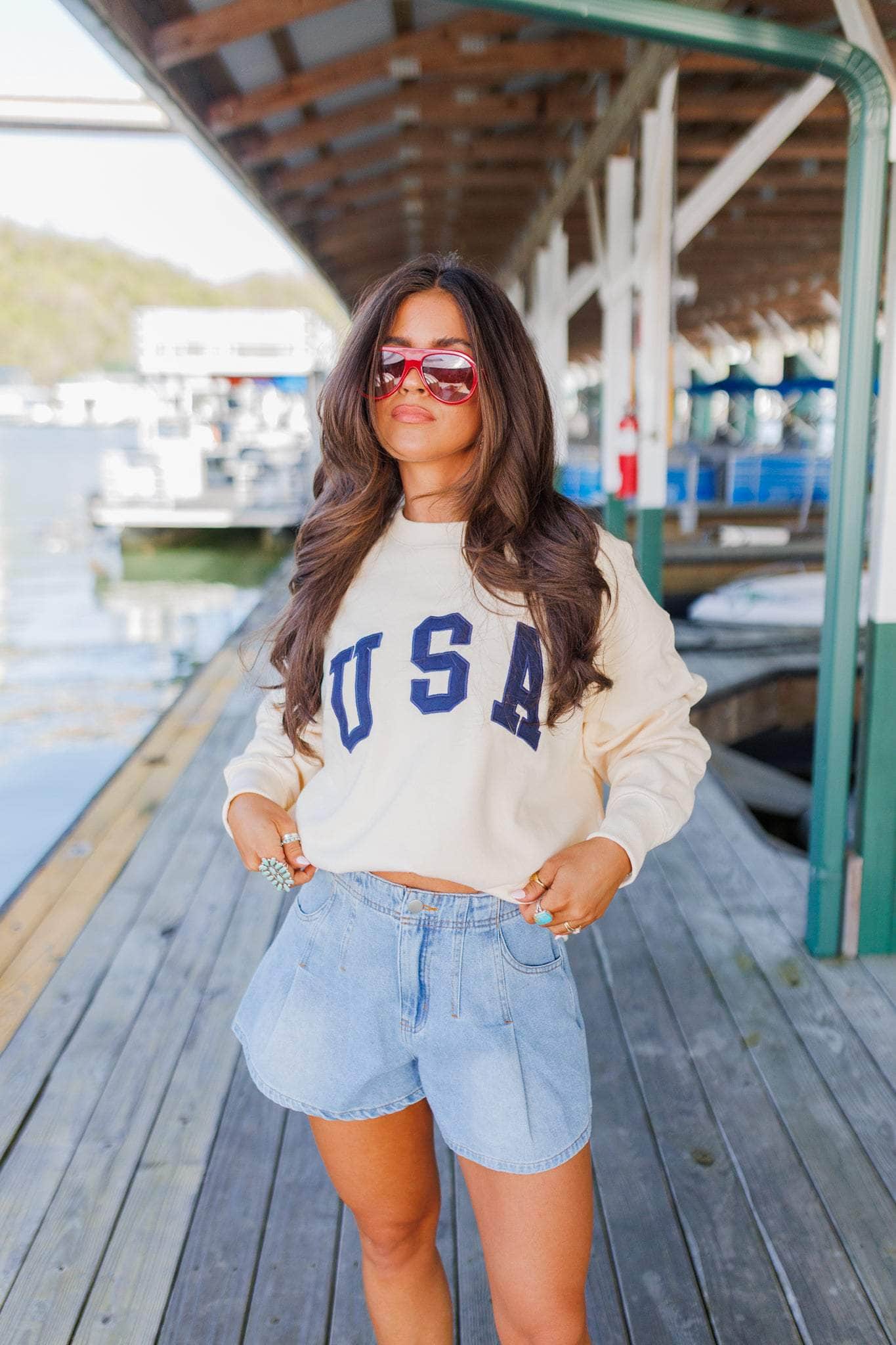 Oversized USA Pullover