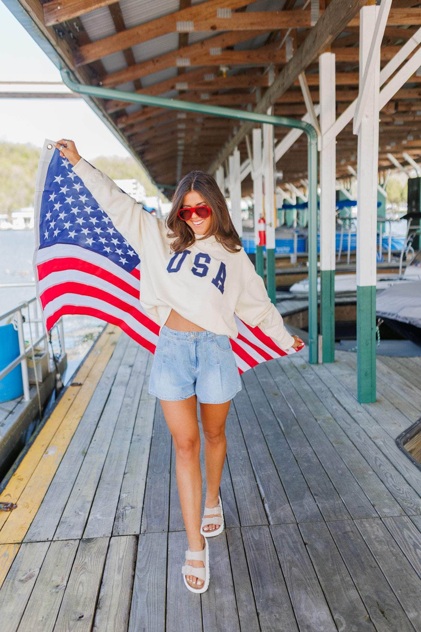 Oversized USA Pullover