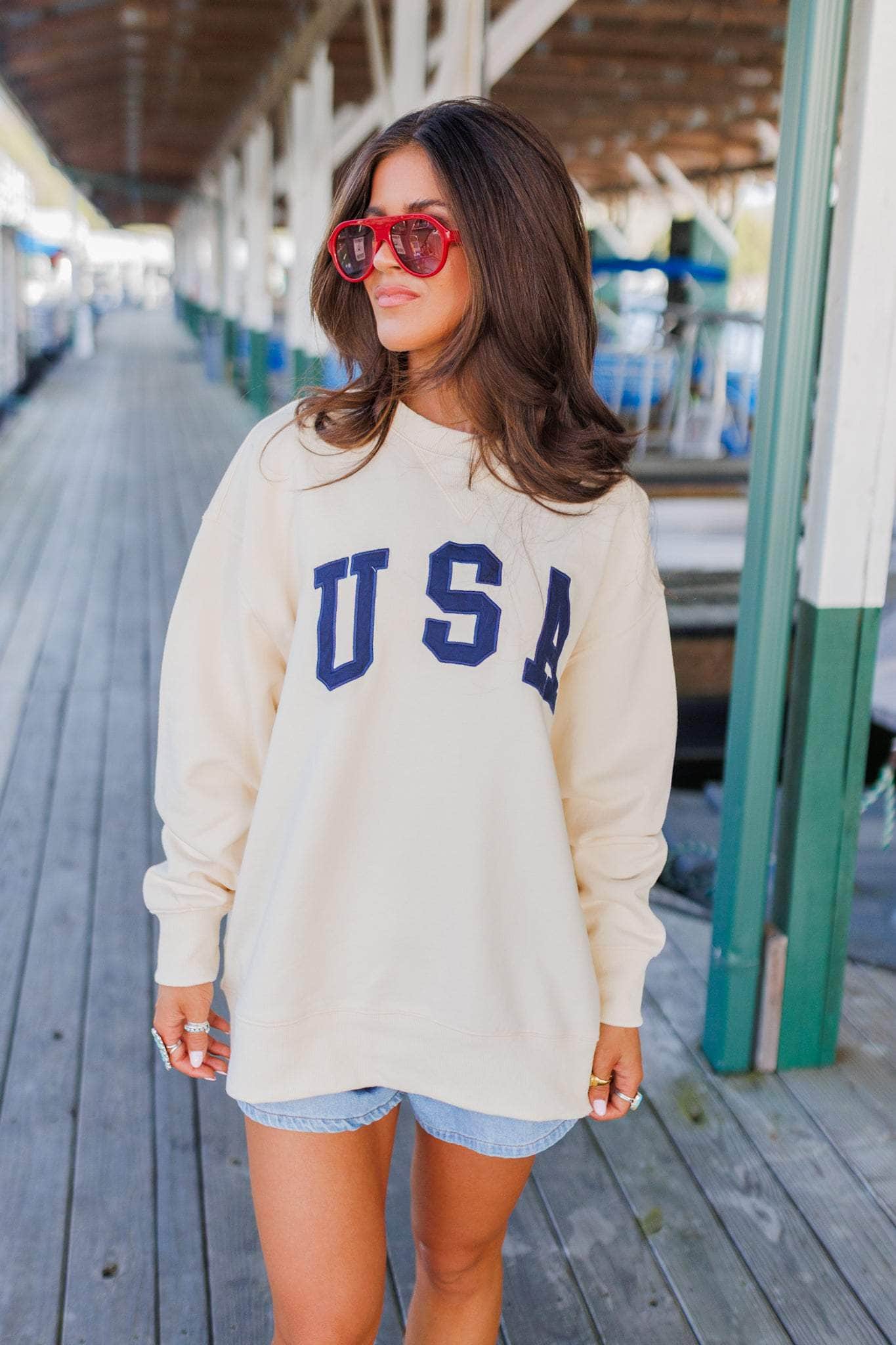 Oversized USA Pullover