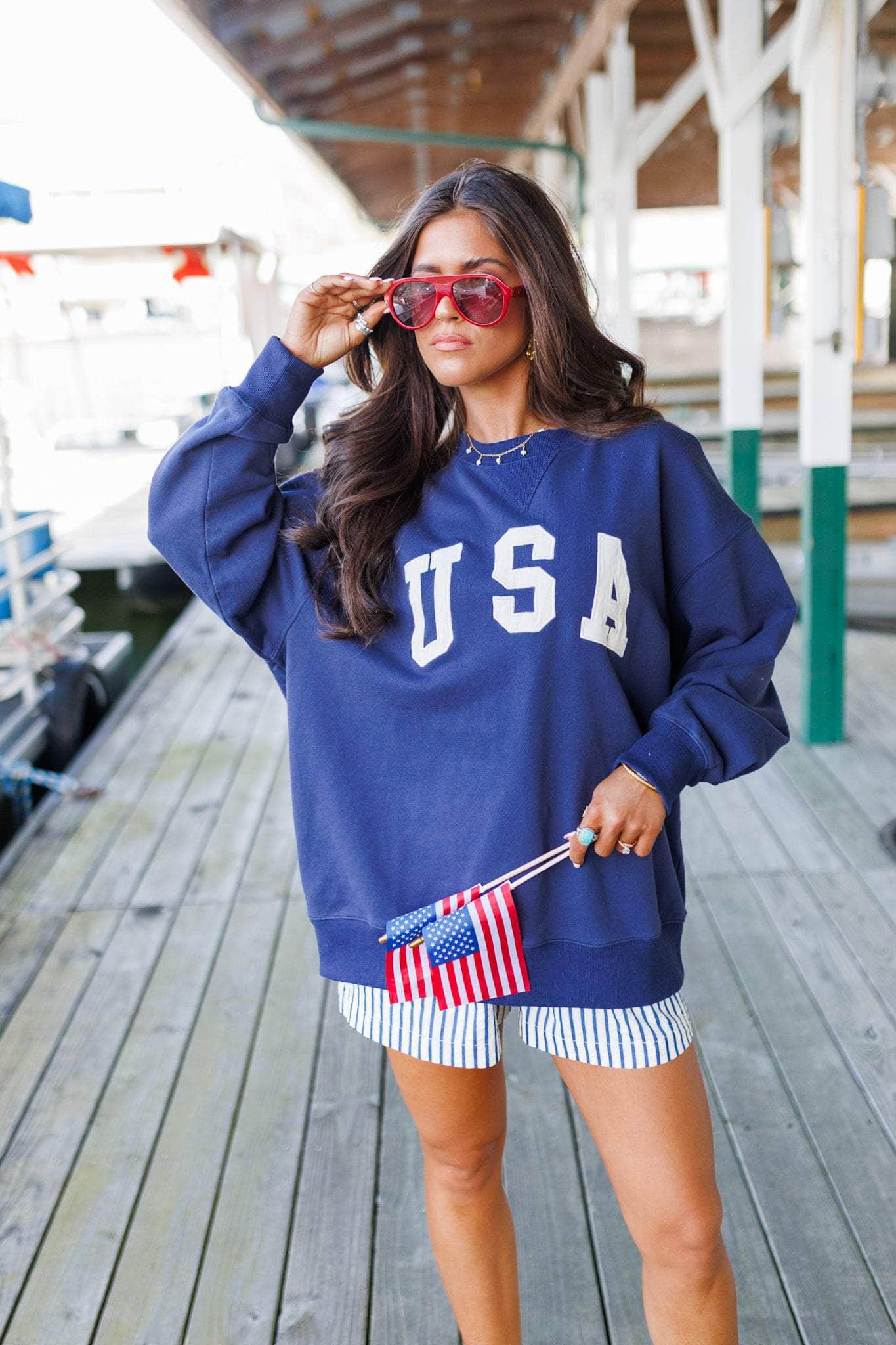 Oversized USA Pullover