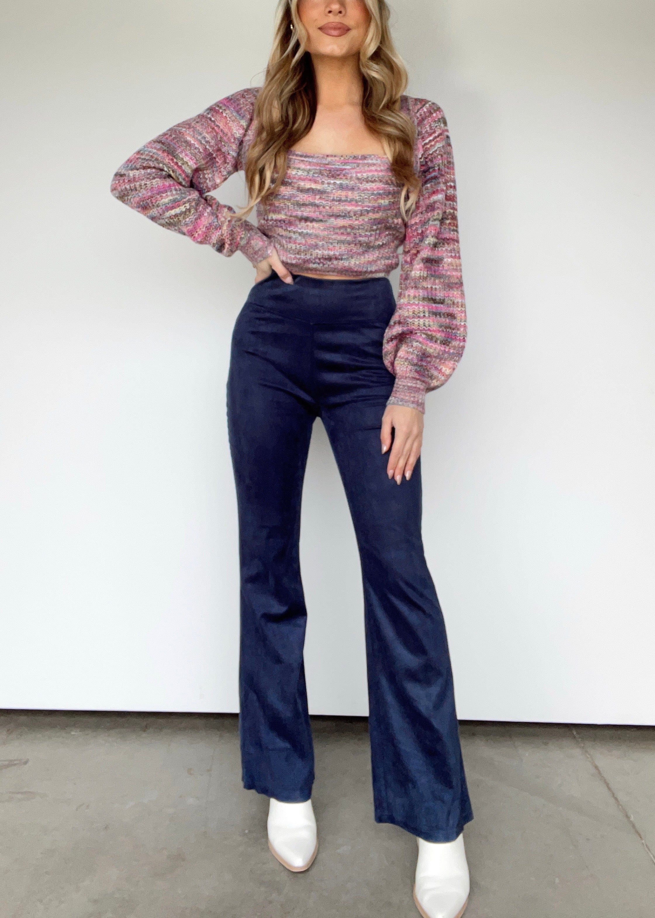 Suede Flare Leggings