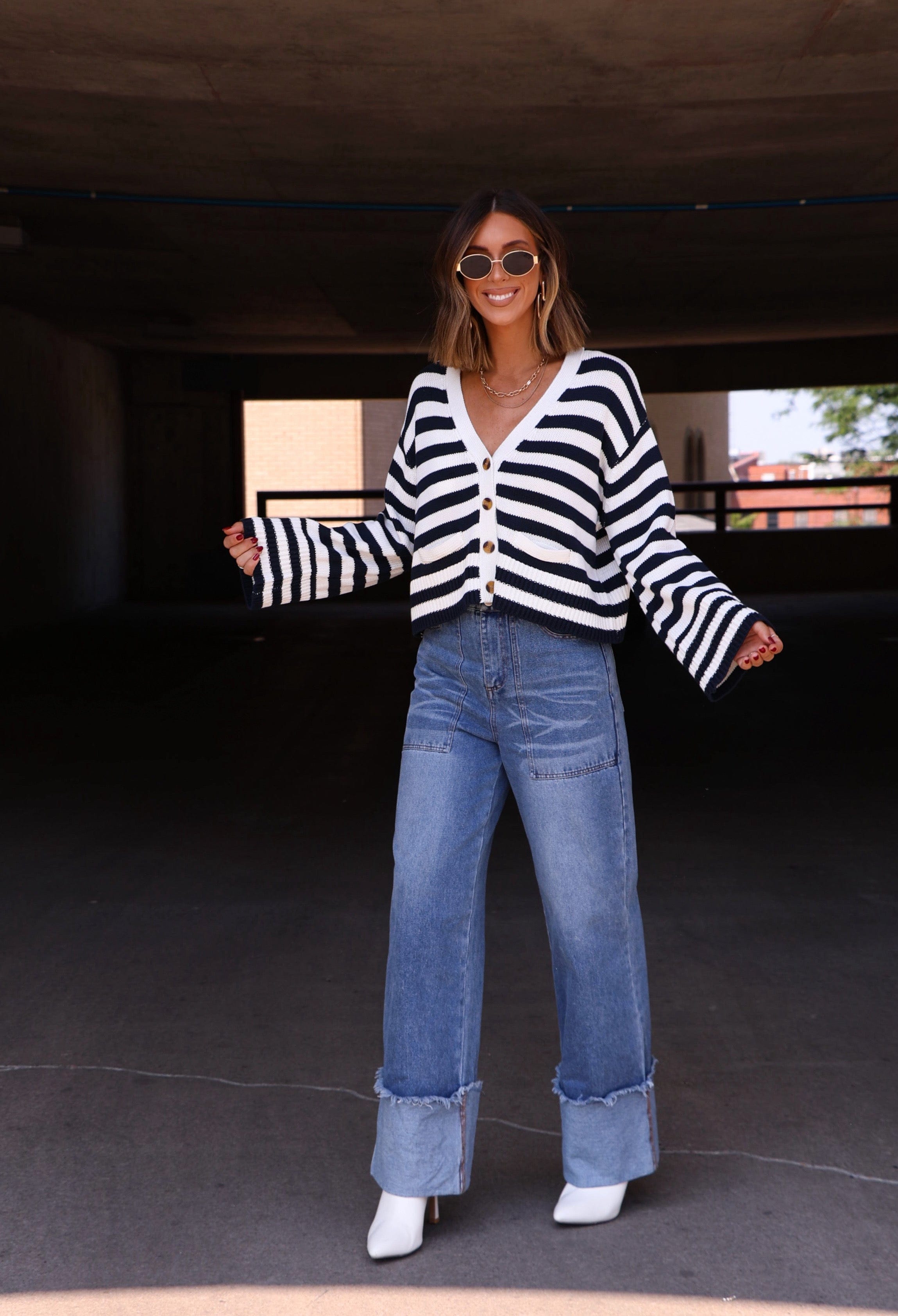 Newport Striped Cardigan