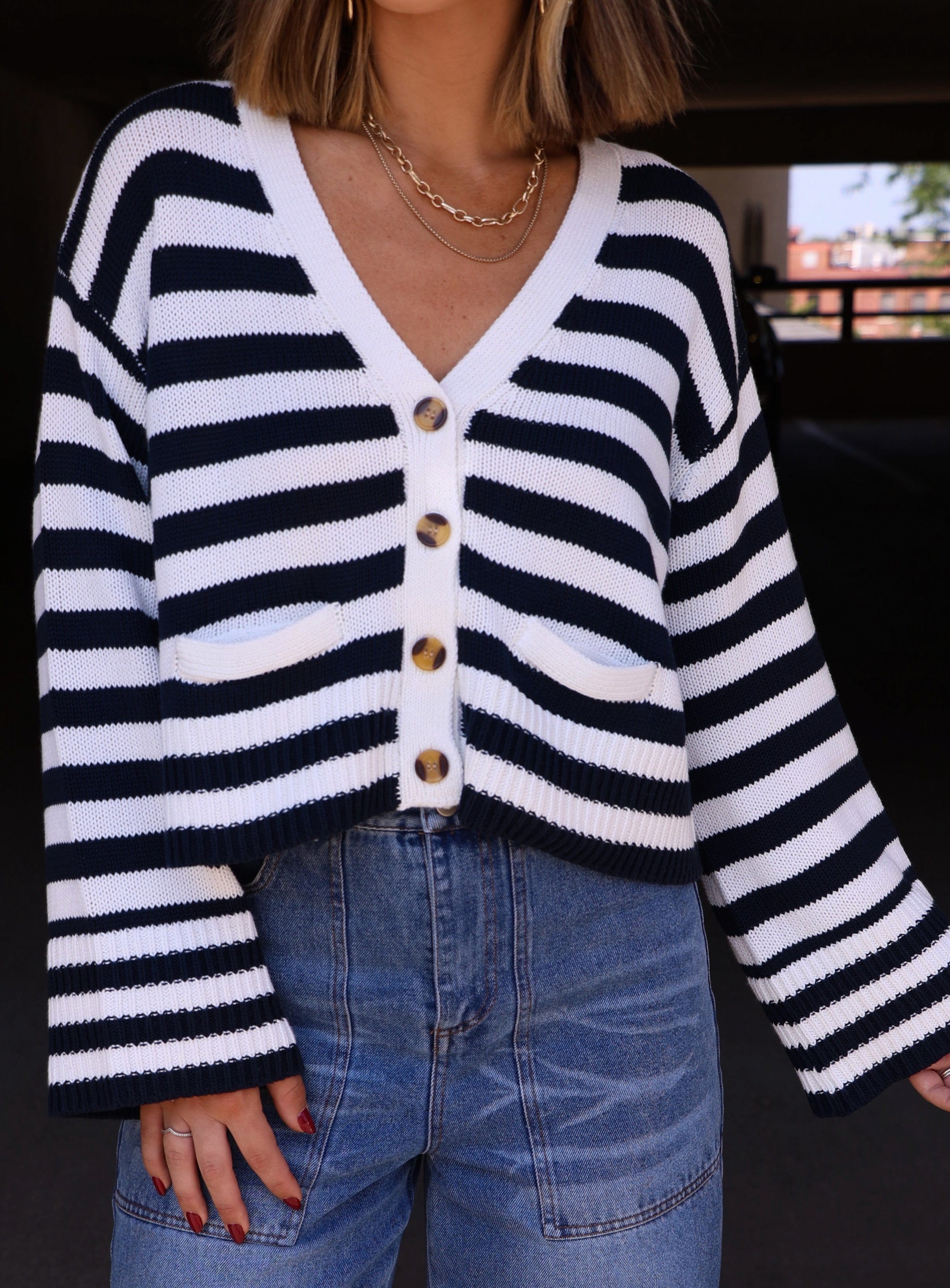 Newport Striped Cardigan