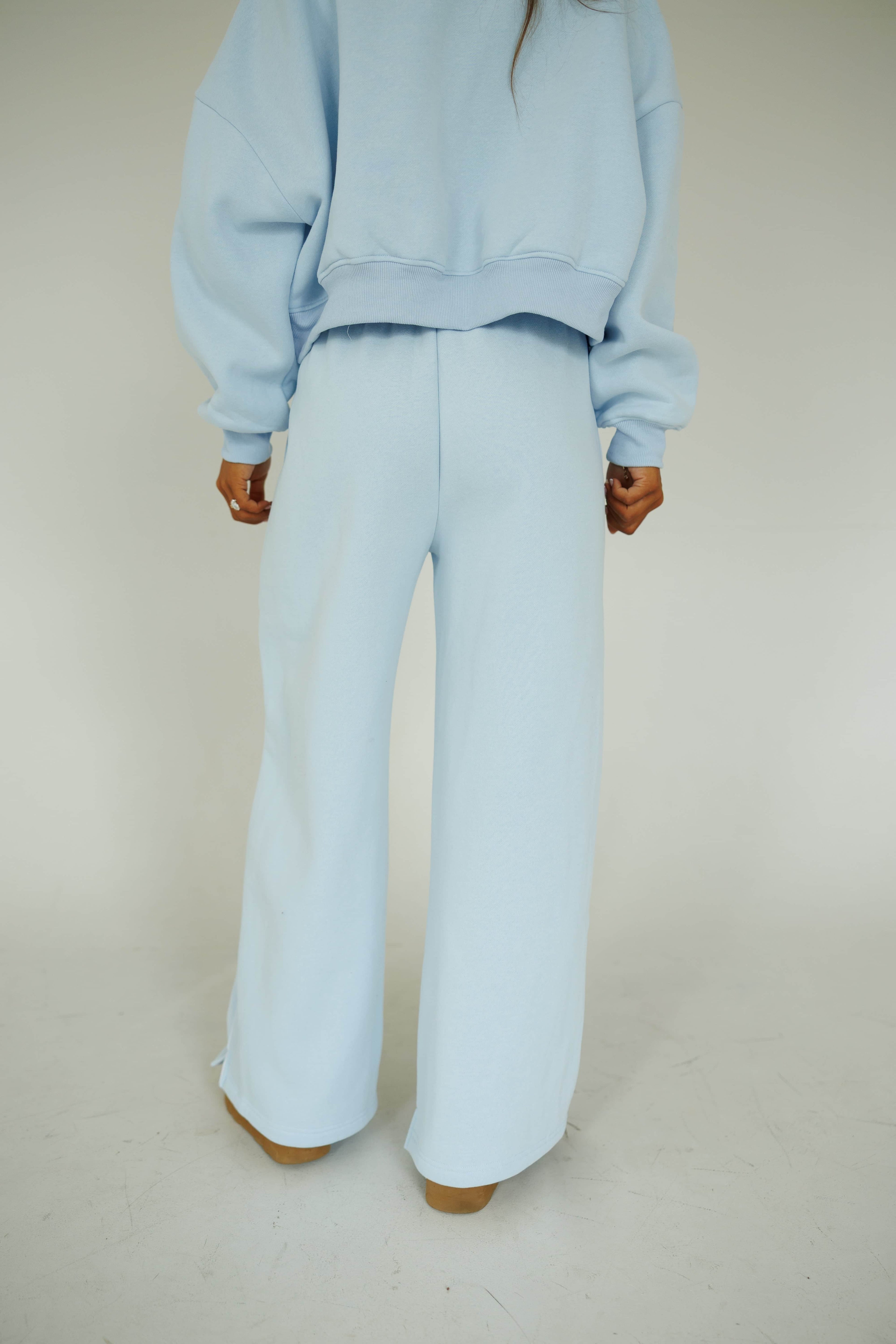 Cozy Cloud Wide Leg Sweatpants***